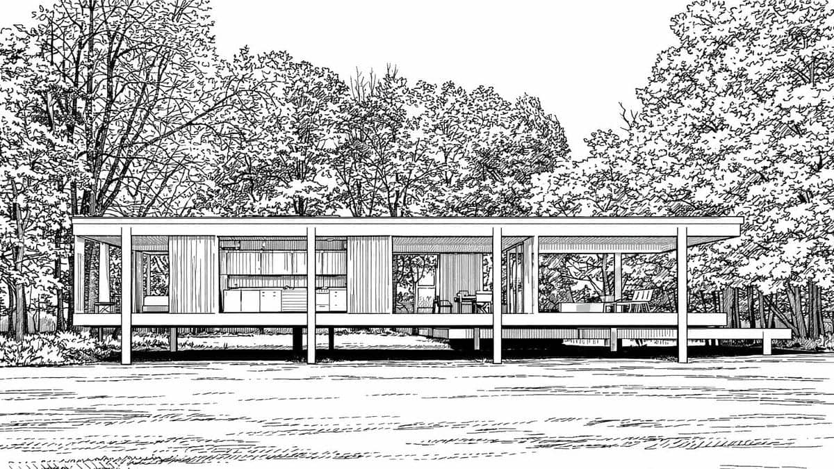 Maison contemporaine à ossature métallique légère (LSF) avec terrasse et jardin