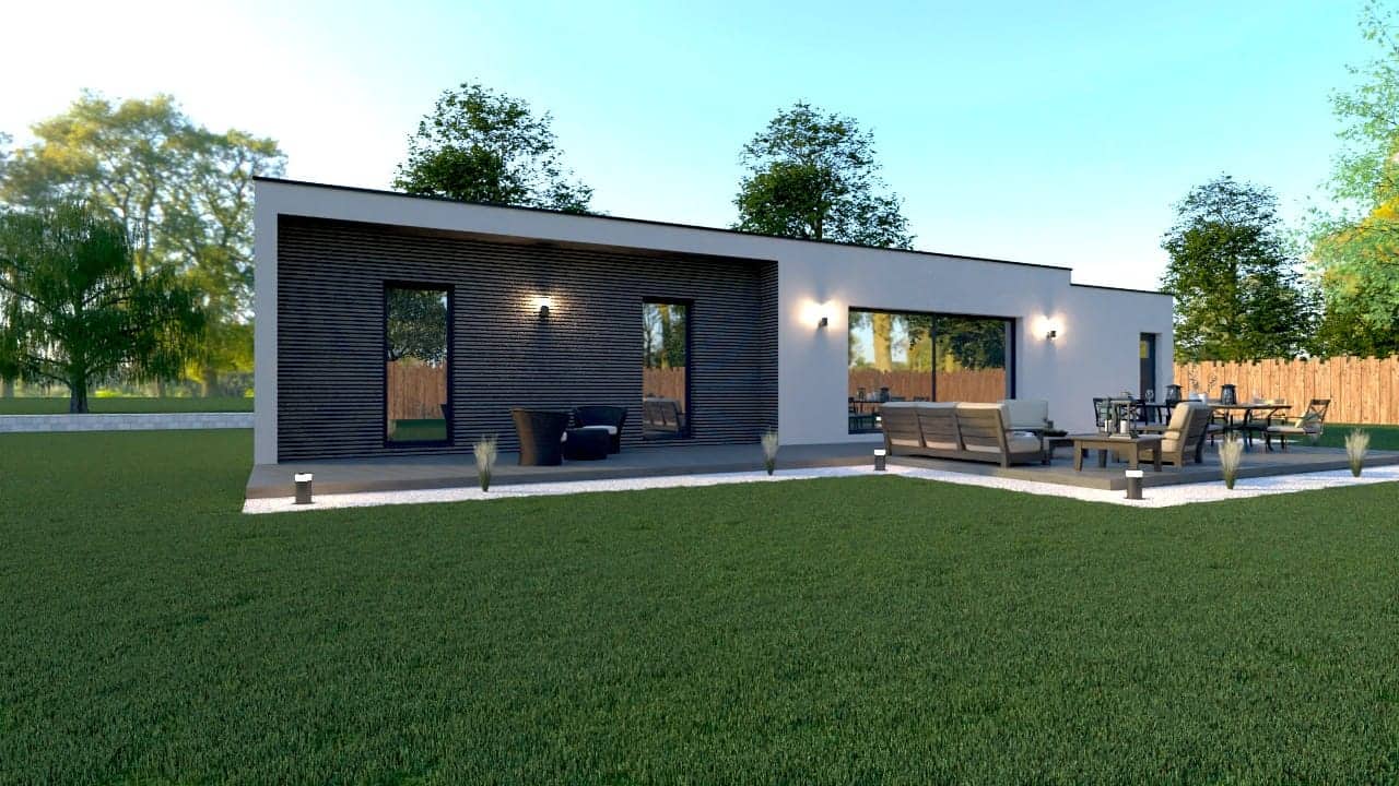 Maison contemporaine à ossature bois