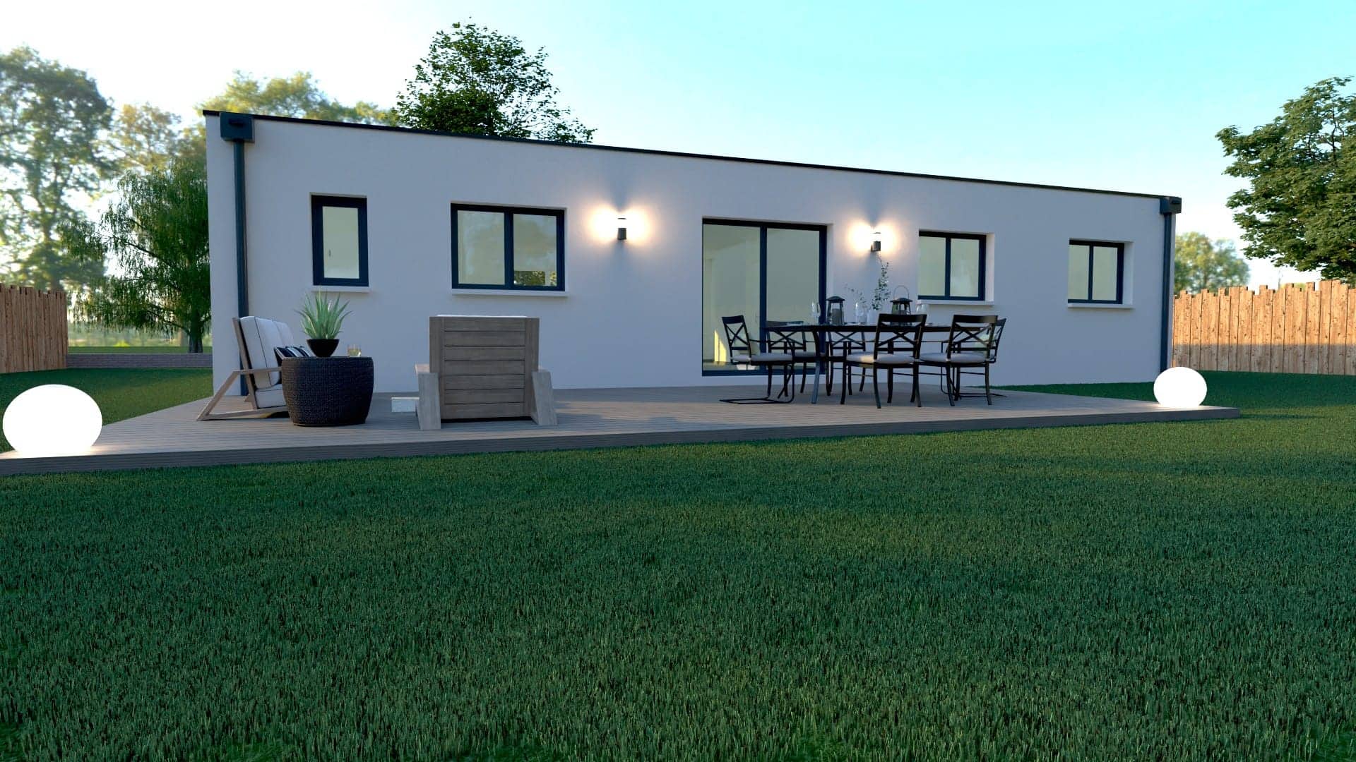 Maison contemporaine à ossature bois